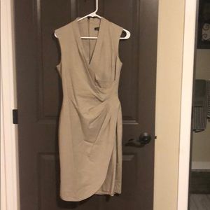 Le Chateau Rouched Tan Dress Size Small